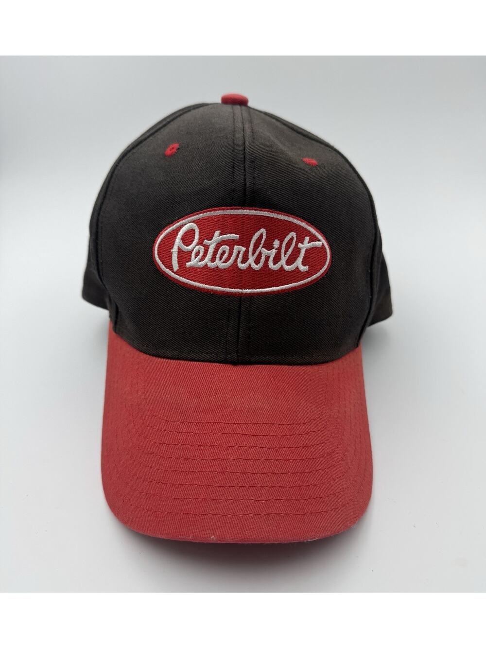 Peterbilt Black & Red Embroidered Baseball Cap Hat - Cyrk